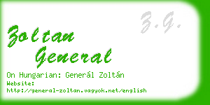 zoltan general business card