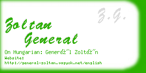 zoltan general business card
